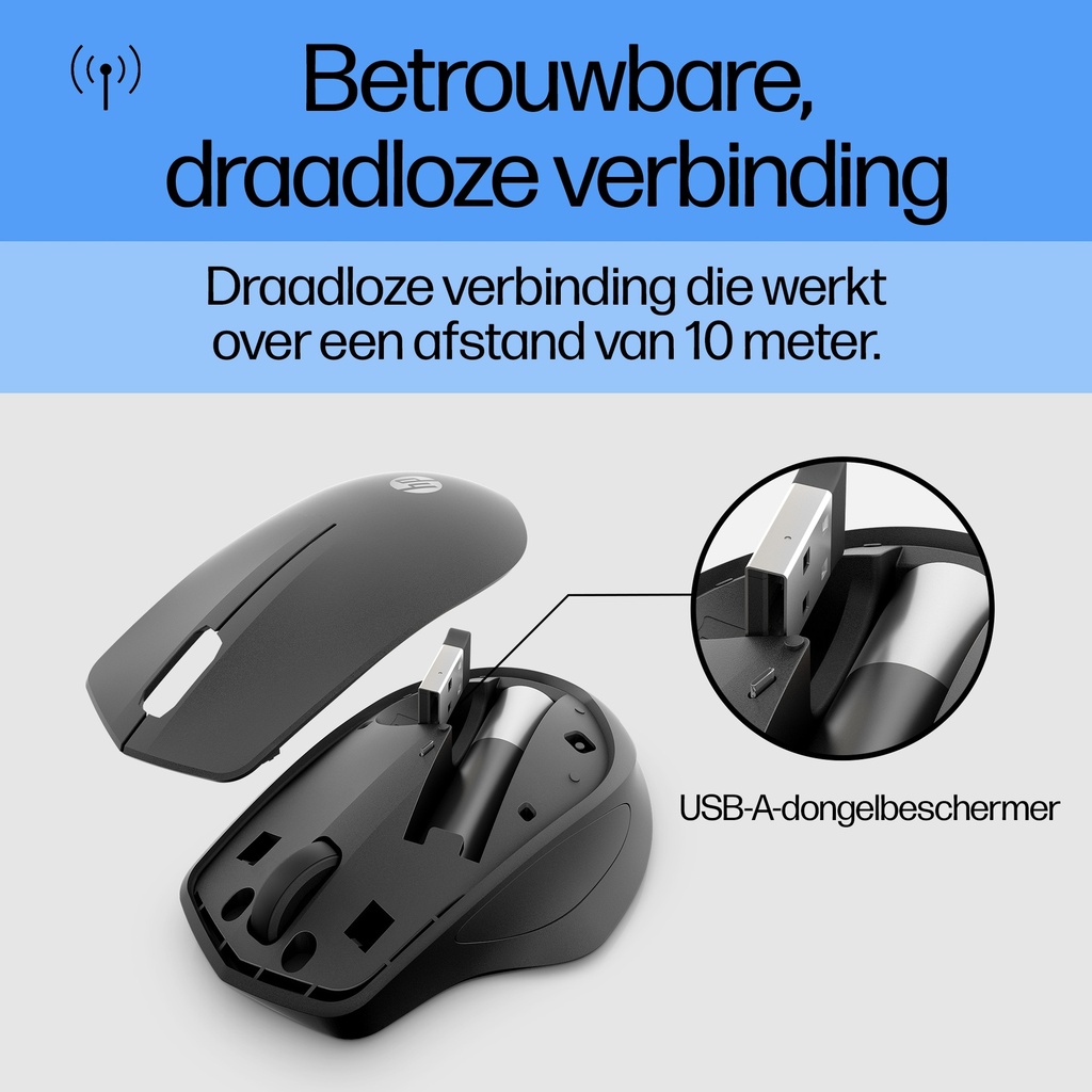 HP 280 Silent Wireless Mouse - Rechtshan-7