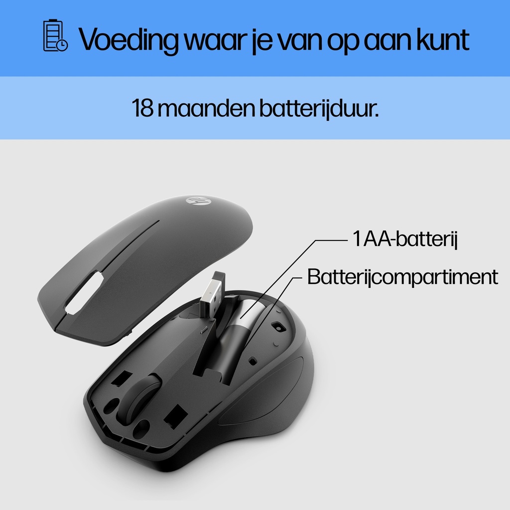 HP 280 Silent Wireless Mouse - Rechtshan-11