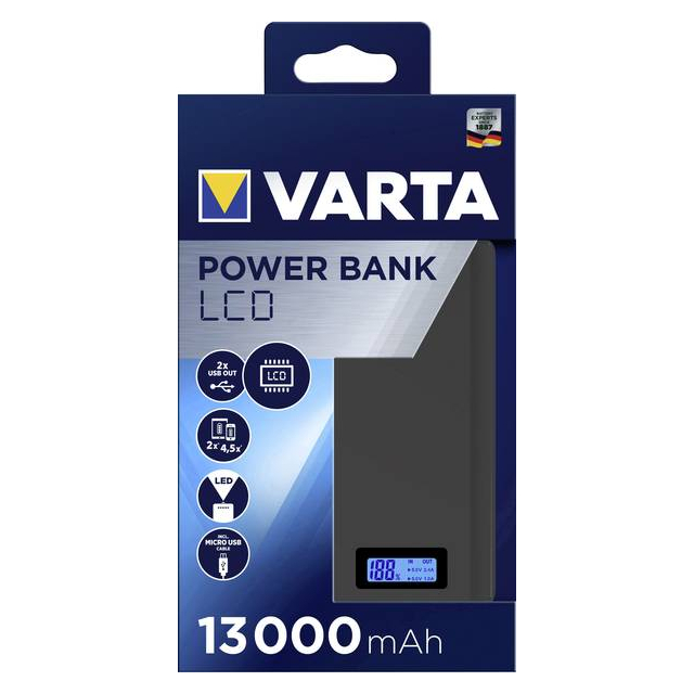 Varta LCD Power Bank 13000 mAh Black