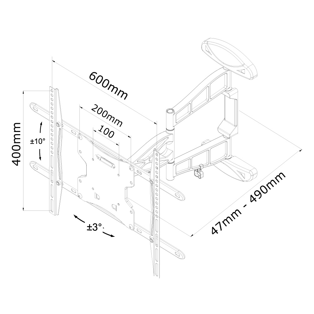 NewStar LED-W500 flatscreen wandsteun