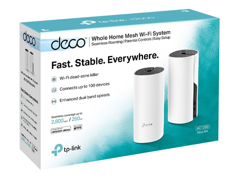 TP-Link DECO M4 2-pack Home Mesh Wi-Fi System Dual-band (2.4 GHz / 5 GHz) Wit