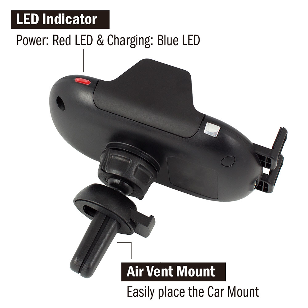 Ewent Automatic Car Mount met draadloze snellaadfunctie