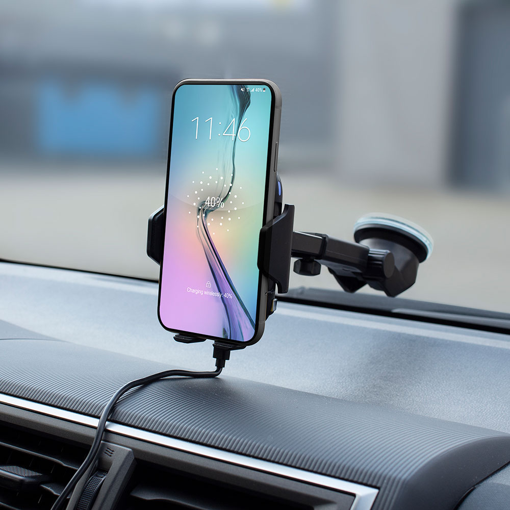 Ewent Automatic Car Mount met draadloze snellaadfunctie