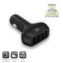 Ewent USB autolader, 4 poort, 9.6A, zwart