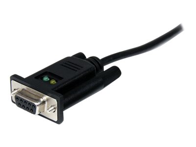 StarTech.com 1-poort USB naar Nulmodem RS232 DB9 Seriële DCE Verloopkabel met FTDI