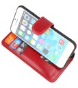 MF Handmade Leer Bookstyle Hoesje voor iPhone SE 2020 / 8 / 7 Rood