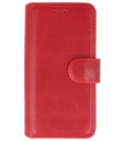MF Handmade Leer Bookstyle Hoesje voor iPhone SE 2020 / 8 / 7 Rood