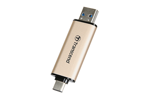 Transcend JetFlash 930C - 128 GB - USB Type-A / USB Type-C - 3.2 Gen 1 (3.1 Gen 1) - 420 MB/s - Dop - Goud