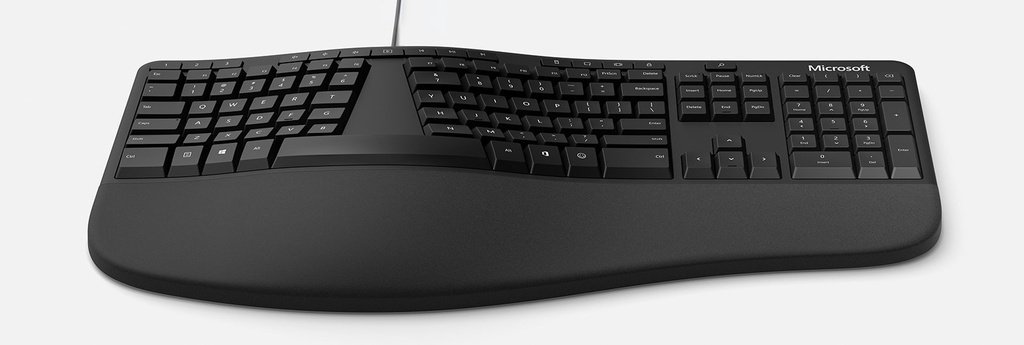 Microsoft Ergonomic - Standard - USB - QWERTY - Black