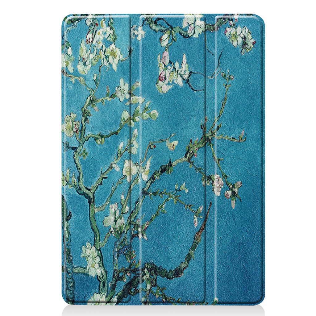 Cover2Day iPad 2020 hoes - 10.2 inch - Tri-Fold Book Case - Witte Bloesem