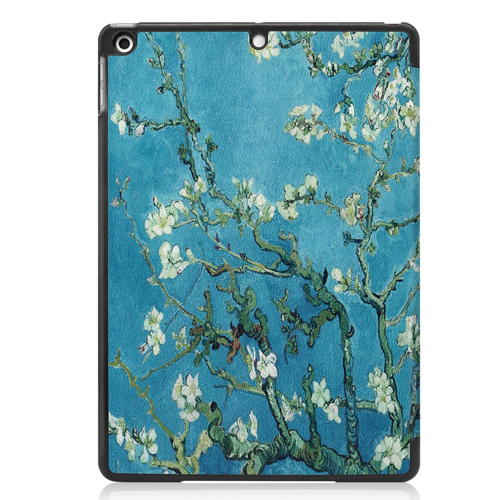 Cover2Day iPad 2020 hoes - 10.2 inch - Tri-Fold Book Case - Witte Bloesem