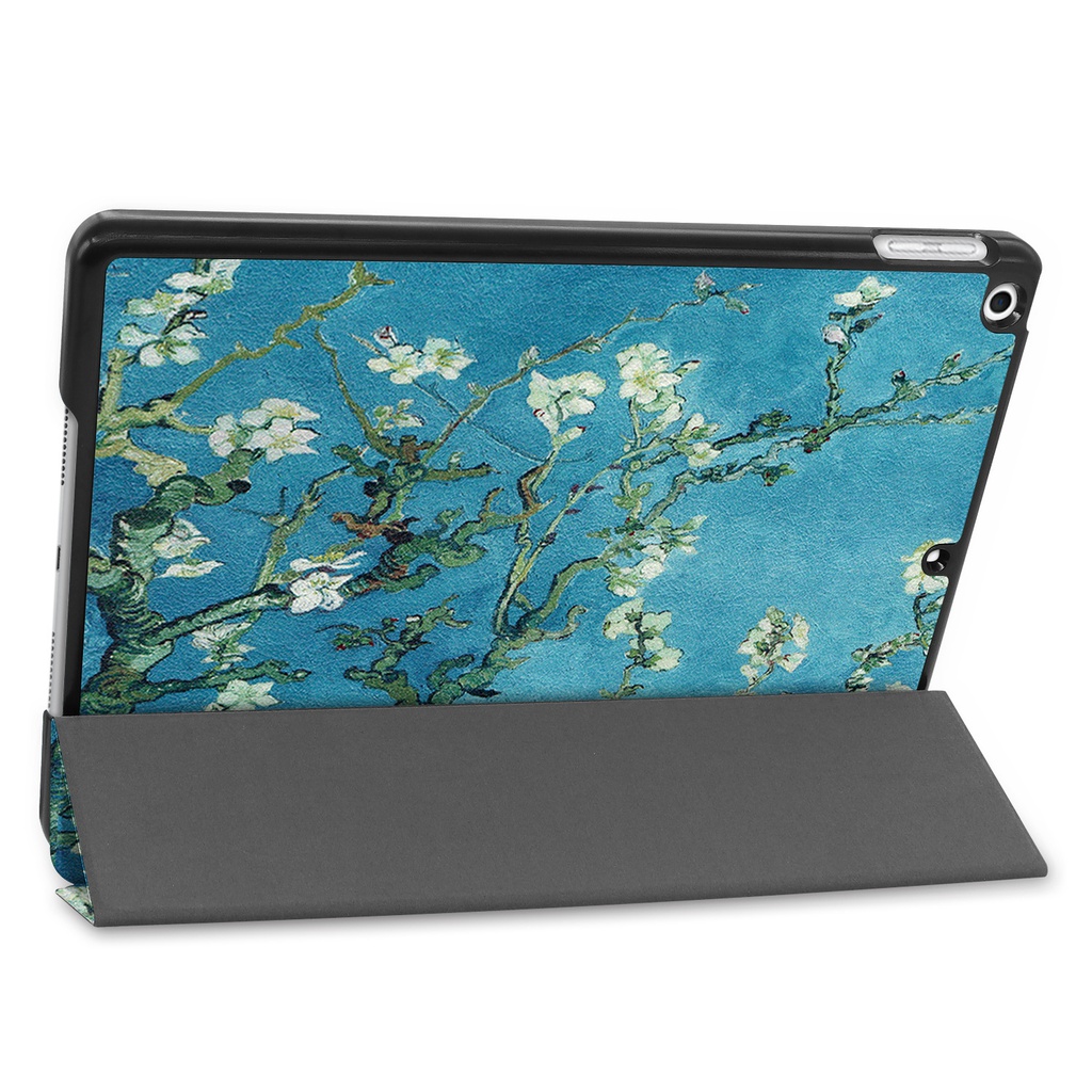 Cover2Day iPad 2020 hoes - 10.2 inch - Tri-Fold Book Case - Witte Bloesem