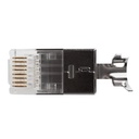 ACT RJ45 (8P/8C) CAT6A afgeschermde modulaire connector voor ronde kabel met massieve of soepele aders