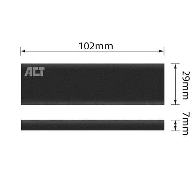 ACT M.2 SATA en NVMe SSD behuizing, USB-C 3.2 Gen2, aluminium