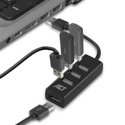 ACT USB Hub 2.0, 4x USB-A, mini