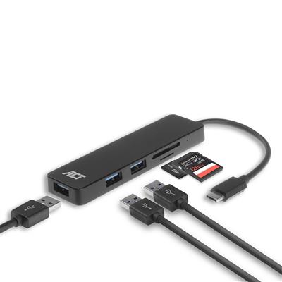 ACT USB-C Hub 3x USB-A, cardreader