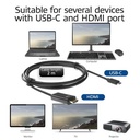 ACT USB-C naar HDMI male aansluitkabel 4K, Zip Bag