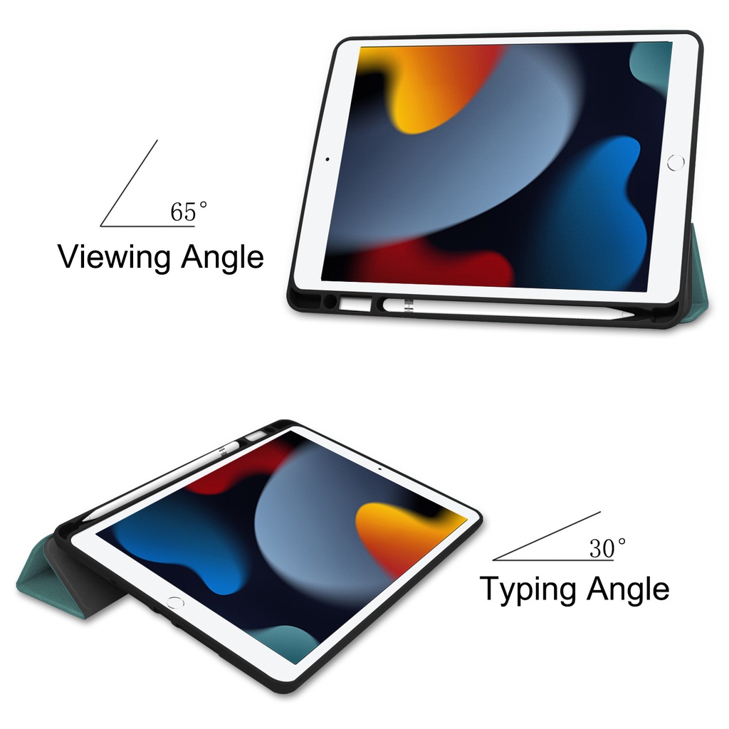 Tablet hoes geschikt voor de Apple iPad 10.2 (2021/2020/2019) - Donker Groen