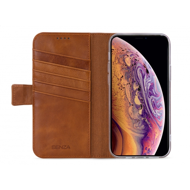 Senza Desire Leather Wallet Apple iPhone X/Xs Burned Cognac