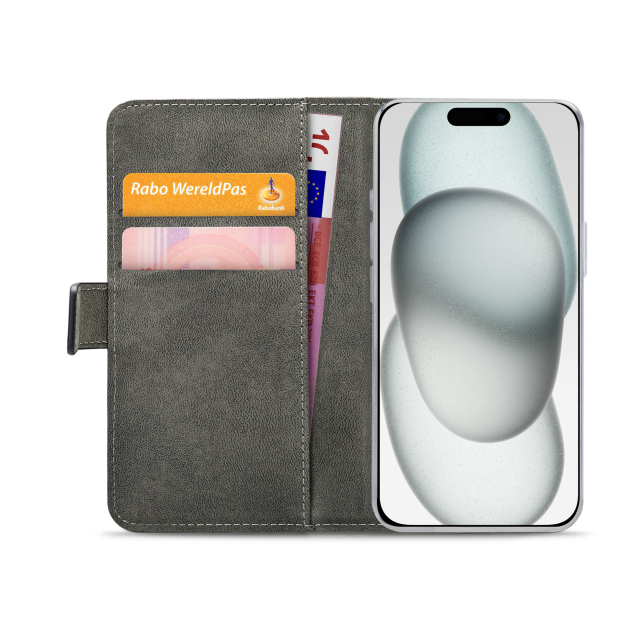 Mobilize Classic Gelly Wallet Book Case Apple iPhone 15 Black