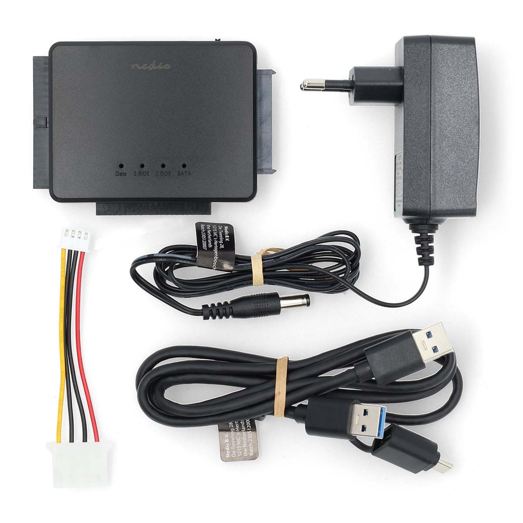Hardeschijfadapter USB 3.2 Gen1 | 2.5 / 3.5 " | IDE + SATA | Netvoeding