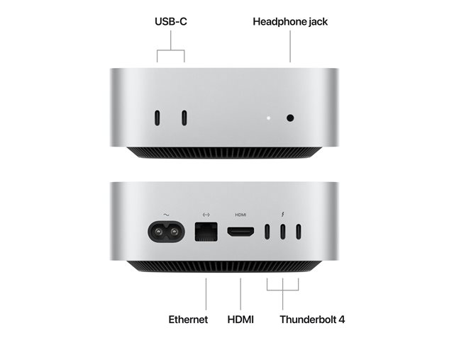 Apple Mac Mini 2024, M4 10-core CPU, 10-core GPU, 16GB ram, 256GB SSD