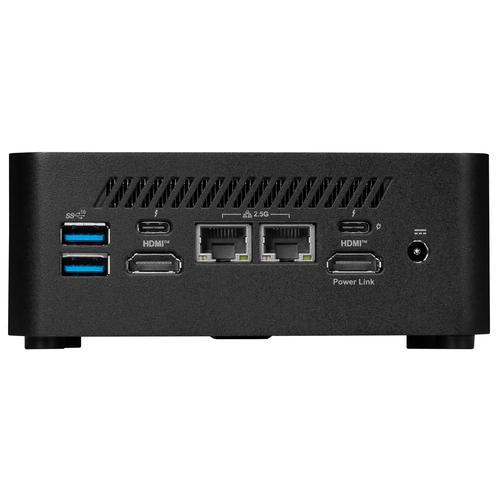 MSI Cubi NUC 1M-003EU Intel Core 3 100U 8 GB DDR5-SDRAM 512 GB SSD Windows 11 Pro Mini PC Zwart