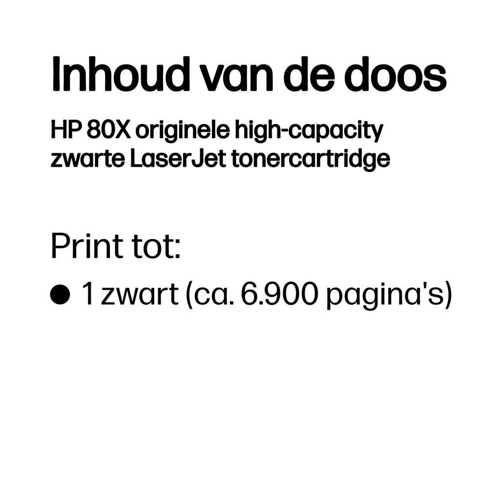 HP 80X originele high-capacity zwarte La-4
