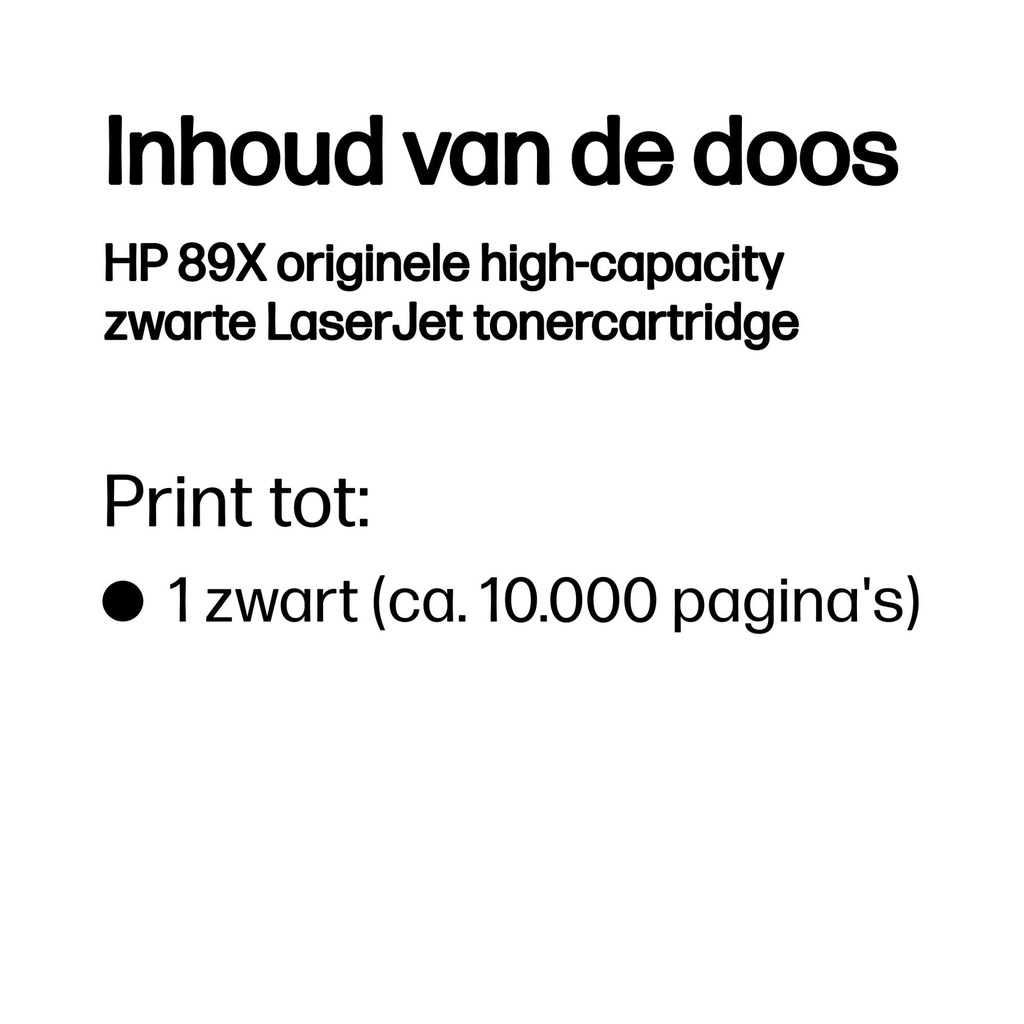 HP 89X originele high-capacity zwarte La-4