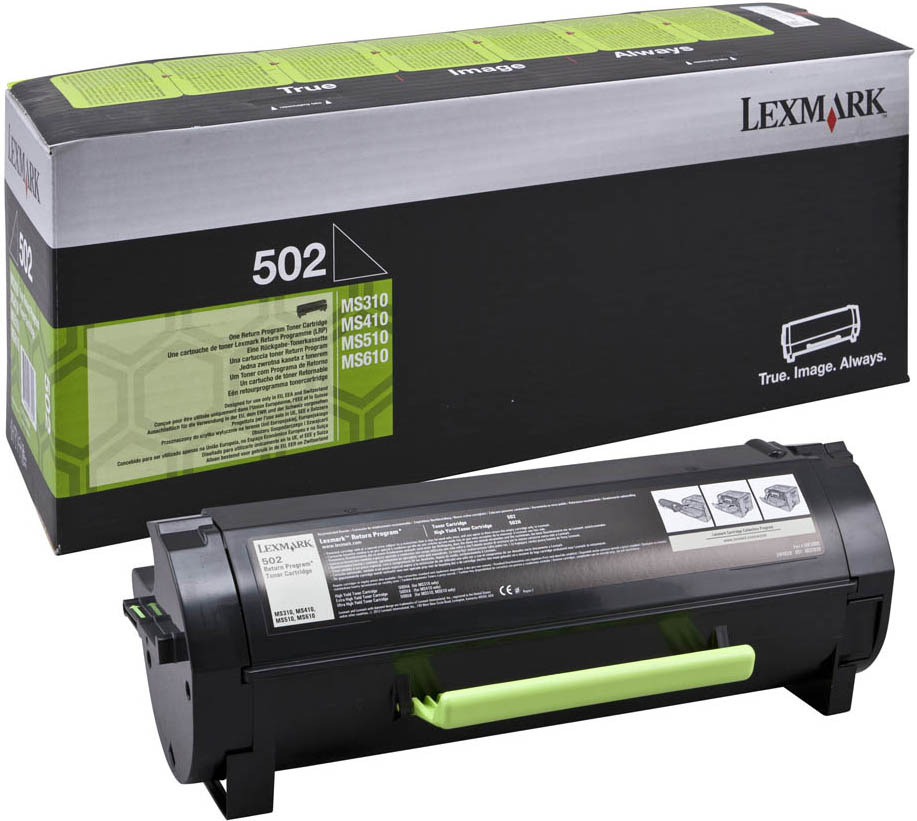 LEXMARK 502 tonercartridge zwart standard capacity 1.500 pagina's