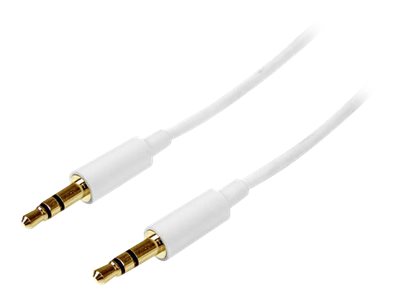 StarTech.com 1 m witte Slim 3,5 mm stereo/audiokabel