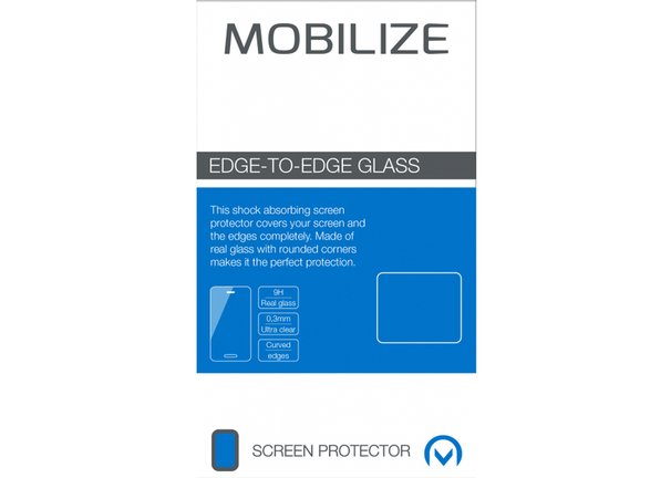 Mobilize Edge-To-Edge Glass Screen Protector Samsung Galaxy S8 Black