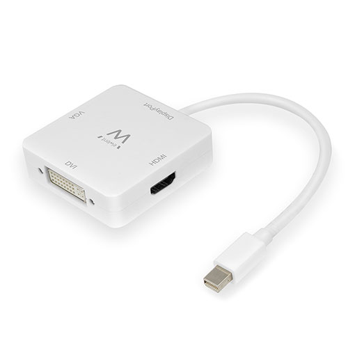 Ewent 0.15 meter, Mini DisplayPort naar HDMI/DVI/VGA verloopkabel, HDMI 4K @ 30Hz