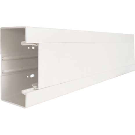 Wandgoot kunststof 65 x 130mm 2,0mtr. Ral 9010 wit