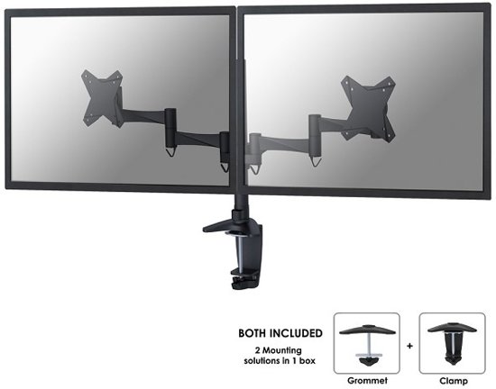 Newstar FPMA-D1330DBLACK flat panel bureau steun 68,6 cm (27") Zwart