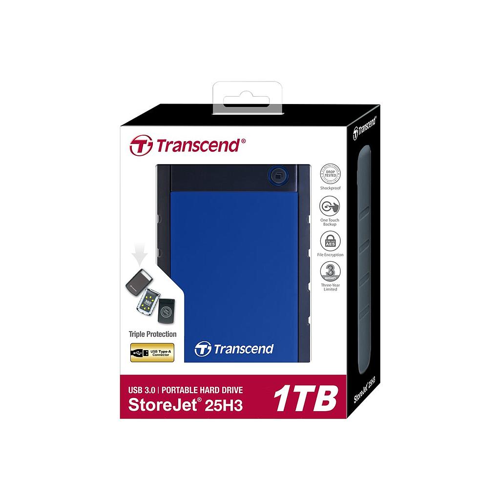 TRANSCEND SJ 25H3B 1TB USB3 Grijs/Blauw