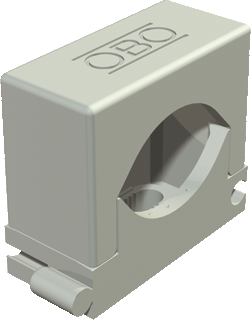 Obo 2037 drukzadel, kunststof, grijs