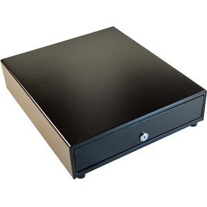 APG Cash Drawer Vasario 1313 Cash Drawer - 5 Bill - 8 Coin - 2 Media Slot - Stainless Steel, Plastic - Black
