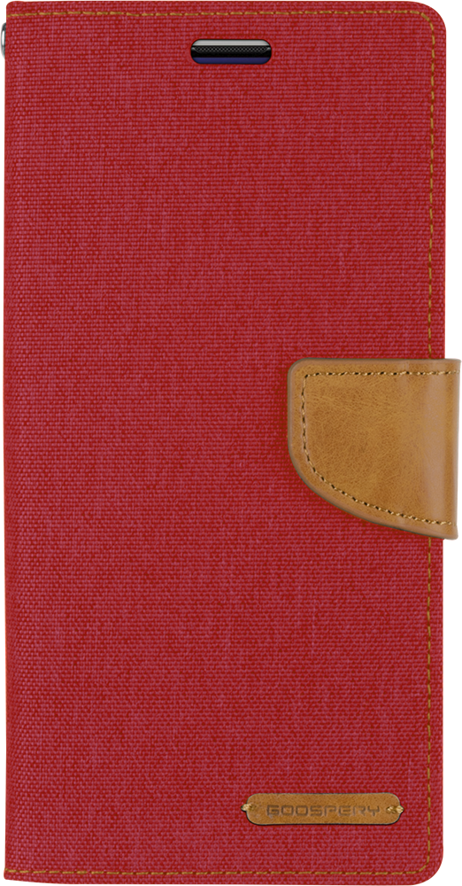Samsung Galaxy S10 hoes - Mercury Canvas Diary Wallet Case - Rood