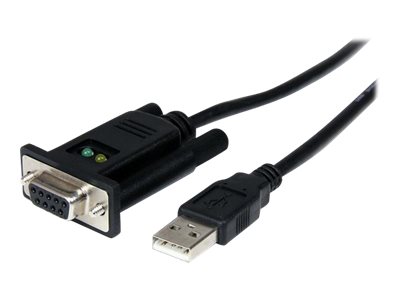 StarTech.com 1-poort USB naar Nulmodem RS232 DB9 Seriële DCE Verloopkabel met FTDI