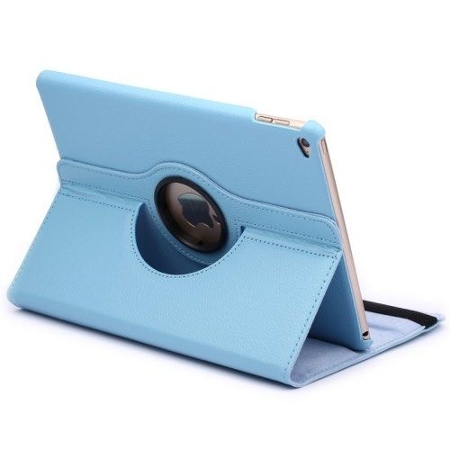 iPad 9.7 (2017/2018) - draaibare book case - Licht Blauw