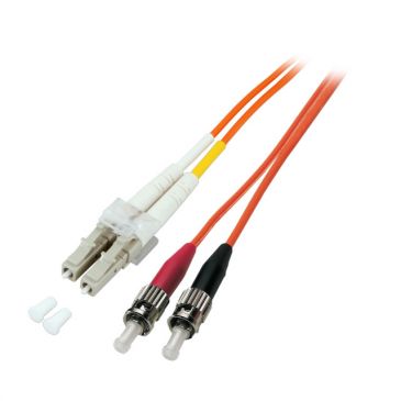 ACT 10 meter LSZH Multimode 62.5/125 OM1 glasvezel patchkabel duplex met LC en ST connectoren