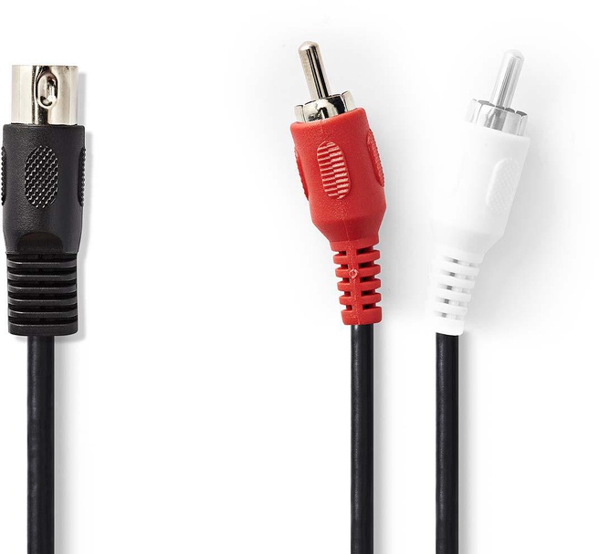 Nedis Audio Kabel Din 5 pin to 2x RCA - 1 meter