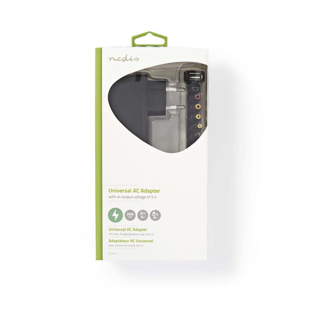 Nedis - Nedis ACPA011 Universele Ac-voedingsadapter 5 Vdc 2,5 A Usb