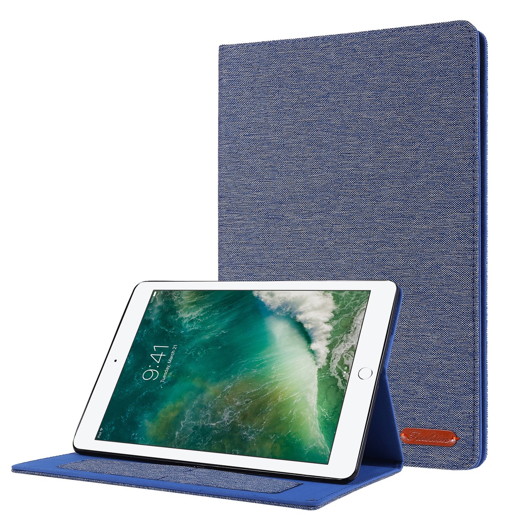 iPad 2020 hoes - 10.2 inch - Book Case met Soft TPU houder - Blauw