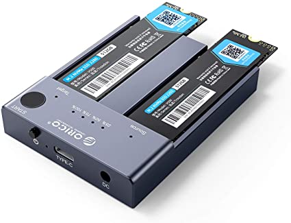 ORICO NVMe Clone dockingstation M.2 Dual- Bay 10Gbps met offline clone duplicatorfunctie