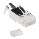 ACT RJ45 (8P/8C) CAT6A afgeschermde modulaire connector voor ronde kabel met massieve of soepele aders