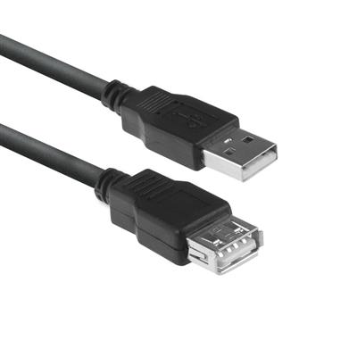 ACT USB 2.0 verlengkabel A male - A female 1,8 meter, Zip Bag
