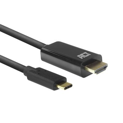 ACT USB-C naar HDMI male aansluitkabel 4K, 2 meter