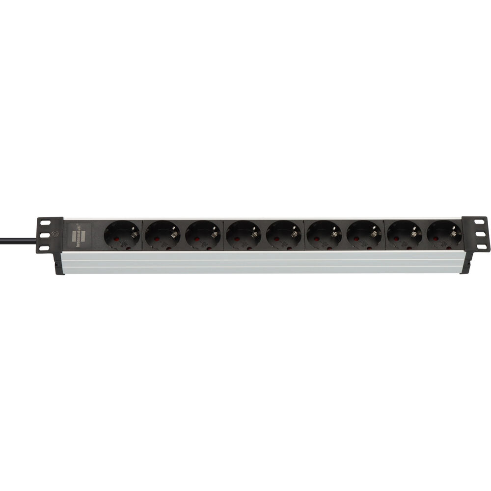 Brennenstuhl stekkerdoos voor patchkast Alu-Line 19" PDU 16A met 9x Type F stopcontacten